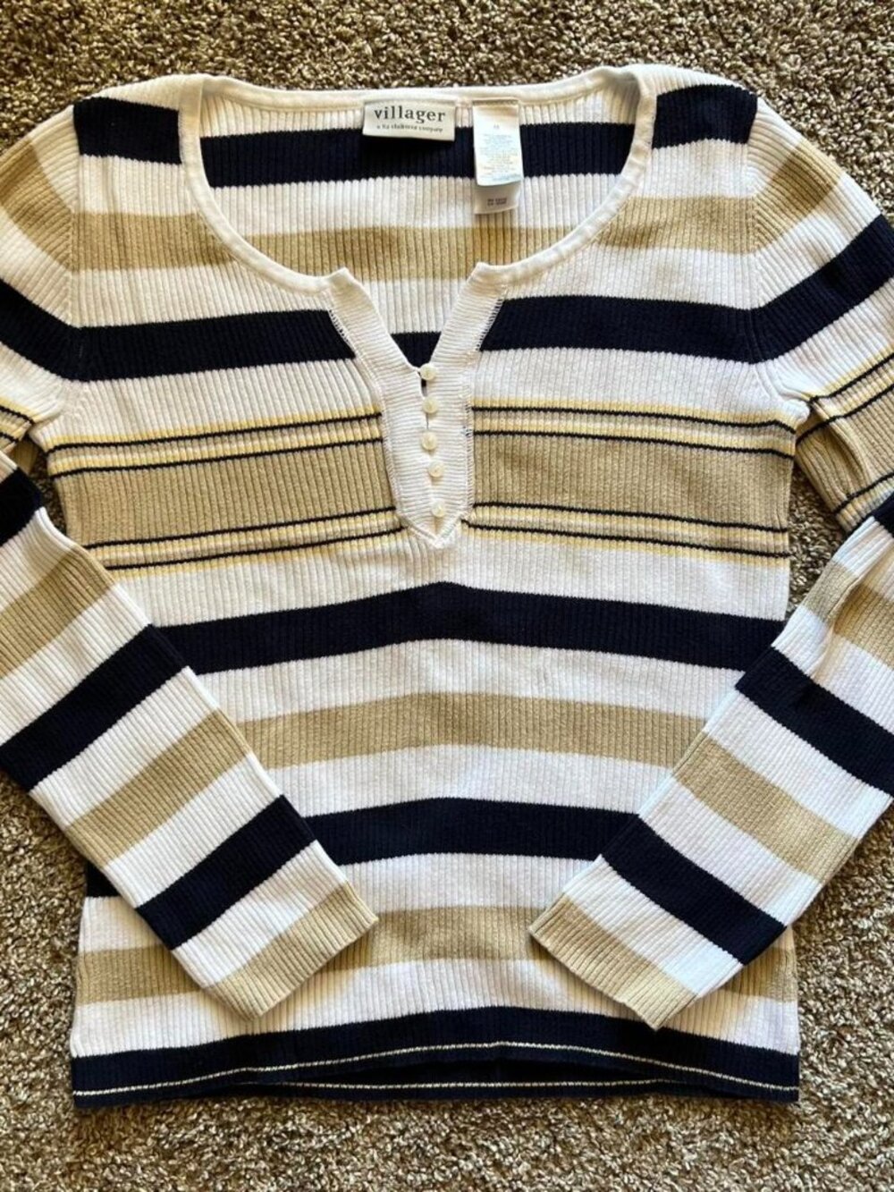 Liz Claiborne Villager Striped Sweater